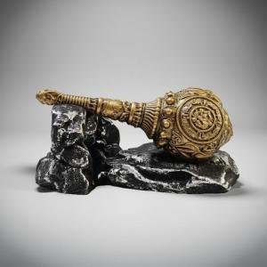 Barbar Kharido Hanuman Ji Gada Bajrang Bali Resin Idol - Decorative Statue for Pooja Room Home Office Living Room | Spiritual Blessing Figurine | Table & Interior Décor Gift