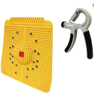 Acupuncture Foot Power Mat | | Active Magnetic Pyramidal | Foot Massager, Blood Circulation Acupressure Mat for Feet, Sturdy Magnetic Acupressure Experience (Power mat + Hand Gripper 5-60 kg)