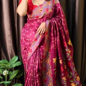 SUPER SOFT WOVEN SILK SAREE WITH BLOUSE
