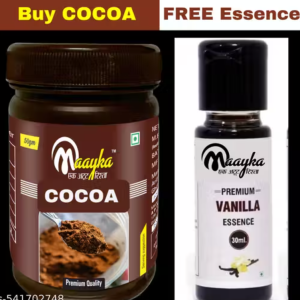 Maayka Premium | Cocoa Powder (50 g) & Free Maayka Vanilla Essence Flavour (30 ml) - Combo Pack of 2