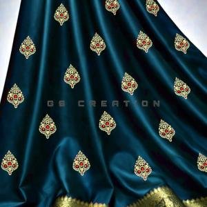 GS Creation Banarasi Satin Silk Saree With Blouse