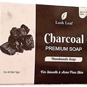 Lushleaf Premium Activated Charcoal Bathing Soap Pack of 6 – Deep Cleansing, Detox & Oil Control Soap for Men & Women