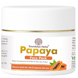 Soundarya Papaya Face Pack – 100g | For All Skin Types | Acne Scar & Blemish Treatment | Deep Nourishment & Glow