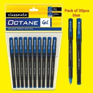 Classmate Octane- Blue Gel Pens (Pack of 10)|Smooth Writing Pens