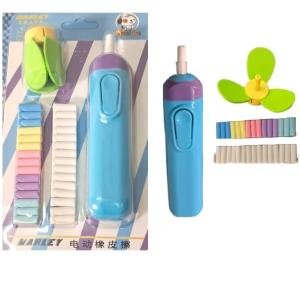 Cute Electric Erasers For Kids With Fan And 30 Refills Corded Electric Eraser