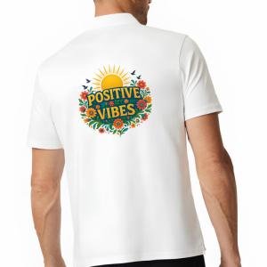 Binayak Men's Regular Fit Positive Vibe Printed Half Sleeves
