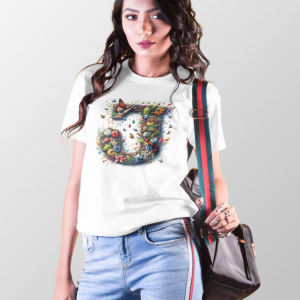 BINAYAK Cotton Printed Regular Round Neck White