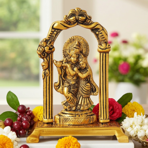 Aluminium Radha Krishna Frame – Decorative Wall Showpiece