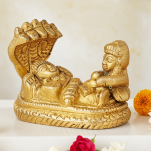 Brass Vishnu Laxmi with Sheshnag Idol – Premium Divine Statue