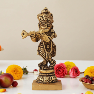 Brass Showpiece Krishna God Idol Statue