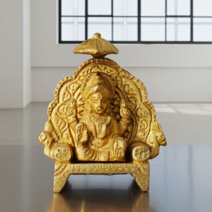 Brass Showpiece Laxmi Ji With Chati God Idol Statue