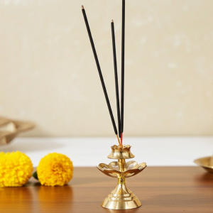 Brass Kamal Katori Agarbattin Stand No. 3