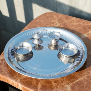 Steel Puja Thali