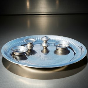 Steel Puja Thali