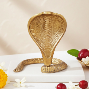 Brass Shivling With Snake – Premium Naga Dev Lingam, 3