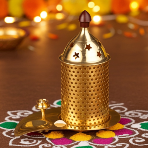 Brass Table Decor Oil Lamp, Deepak  - Antique Finish Deepak for Temple Décor