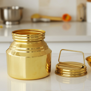 Brass Gangajali 480 ml – Medium Sacred Water Pot for Temple