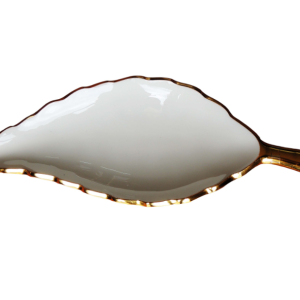 Aluminum Decorative Neem Leaf white and Gold