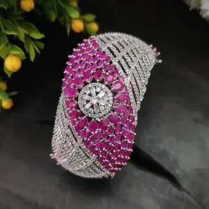 Sonamone Cubic Zircon Studded Kada Bracelet