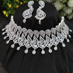 Sonamone Cubic Zircon Choker Necklace