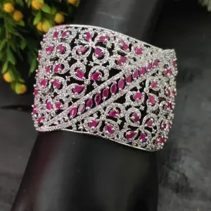 Sonamone Cubic Zircon Studded Bridal Kada Bracelet