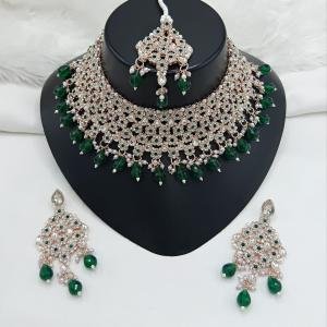 Emerald Grace Kundan Bridal Necklace Set