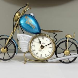Giftsee Classic Bullet Bike Iron Clock | Stylish Desk Antique Iron Watch