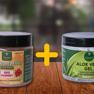 Rose Harmony Multani Mitti Face Pack 120 gm Aloe Vera Gel 200 gm