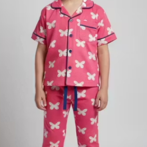 Night Suit for Kids Girls, Girls Cotton Pajama Set, Short Sleeve Nightwear ✅