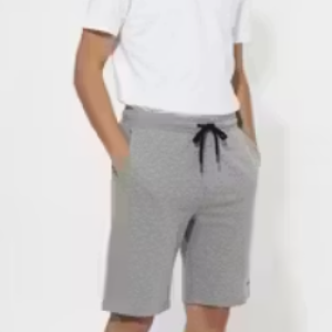 Boys’ Light Gray Cotton Drawstring Shorts