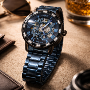 KHRIST Premium Fully Automatic Mechanical Analog Watch for Men | Exposed Working Gears Dial & Transparent Case Back | Precision Engineering, Luxury Craftsmanship & Timeless Elegance