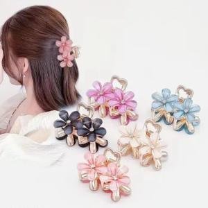 Flower Design Hair Claw Clip for Women and Girls