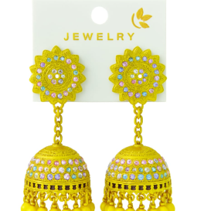 Gold Plated Jhumka  / Jhumki Floral Earrings