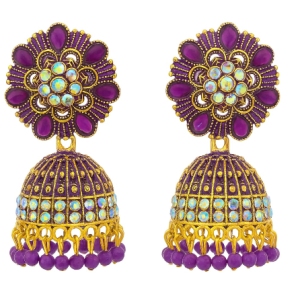 Small Oxidize Earring Gold Plated Jhumka For Girls And Women