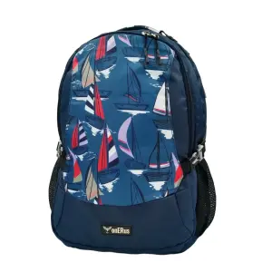 Hafel 30L Stylish Printed Backpack by onERus | 2 Compartments, Water-Resistant Premium Fabric, Sturdy Zippers & Bottle Holders