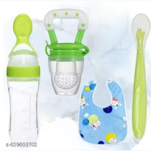 Newborn Feeding Combo | Spoon Bottle, Feeder, Spoon & Baby Bib