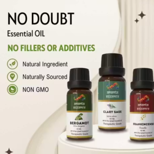 Ananta Essential Oils Set – Bergamot, Clary Sage & Frankincense (Pack of 3)