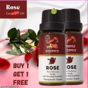 Buy 1 Get 1 Free Rose Essential Oil for Aromatherapy & Home Fragrance | Essential Oil for Diffuser & Soap Making | Rose Fragrance Oil | Rose Aroma Oil | 10 ml