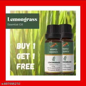 Buy 1 Get 1 Free Lemongrass Essential Oil for Aromatherapy & Home Fragrance | Essential Oil for Diffuser & Soap Making | Lemongrass Fragrance Oil | Lemongrass Aroma Oil | 10 ml
