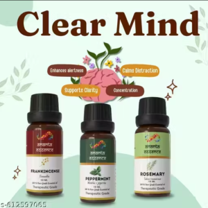 Ananta Aromatherapy Oils – Frankincense, Peppermint & Rosemary Combo Pack