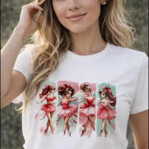 Printed White Cotton T-Shirt for Women