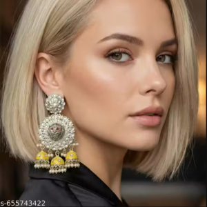 Traditional Lion Face Kundan Jhumka Earrings for Women