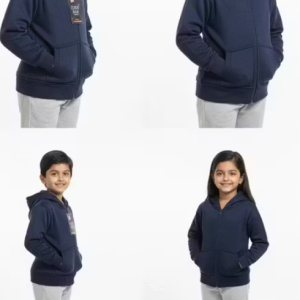 Blue Foma Zipper Faujibhai Hoodie for Boys