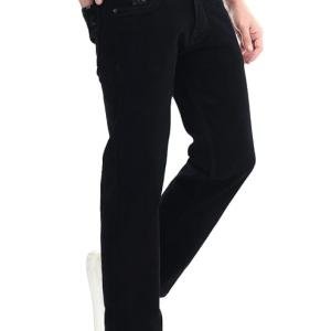 Men’s Mid Rise Baggy Fit Black Jeans for Men | Stretchable Denim Pants with Classic 5 Pocket Design | Casual, Party