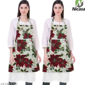 Kitchen Apron- Waterproof /Oil-Proof - Adjustable Aprons with Pockets for Women Men Washable - Pack of 2 (color As per availibility)