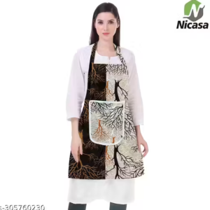 Kitchen Apron- Waterproof /Oil-Proof - Adjustable Aprons with Pockets for Women Men Washable - Pack of 1 (color As per availibility)