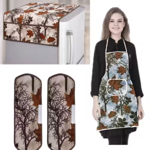 Classy Stylish Fridge Top Cover & Apron (Pack Of 2)