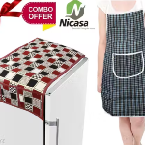 Classy Stylish Fridge Top Cover & Apron (Pack Of 2)