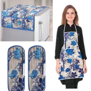Classy Stylish Fridge Top Cover & Apron (Pack Of 2)