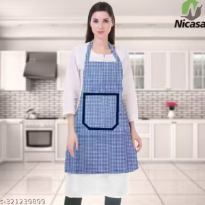 Kitchen Apron- Waterproof /Oil-Proof - Adjustable Aprons with Pockets for Women Men Washable - Pack of 1 (color As per availibility)